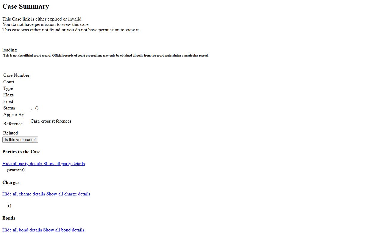 Henry County court dockets MyCase case summary template