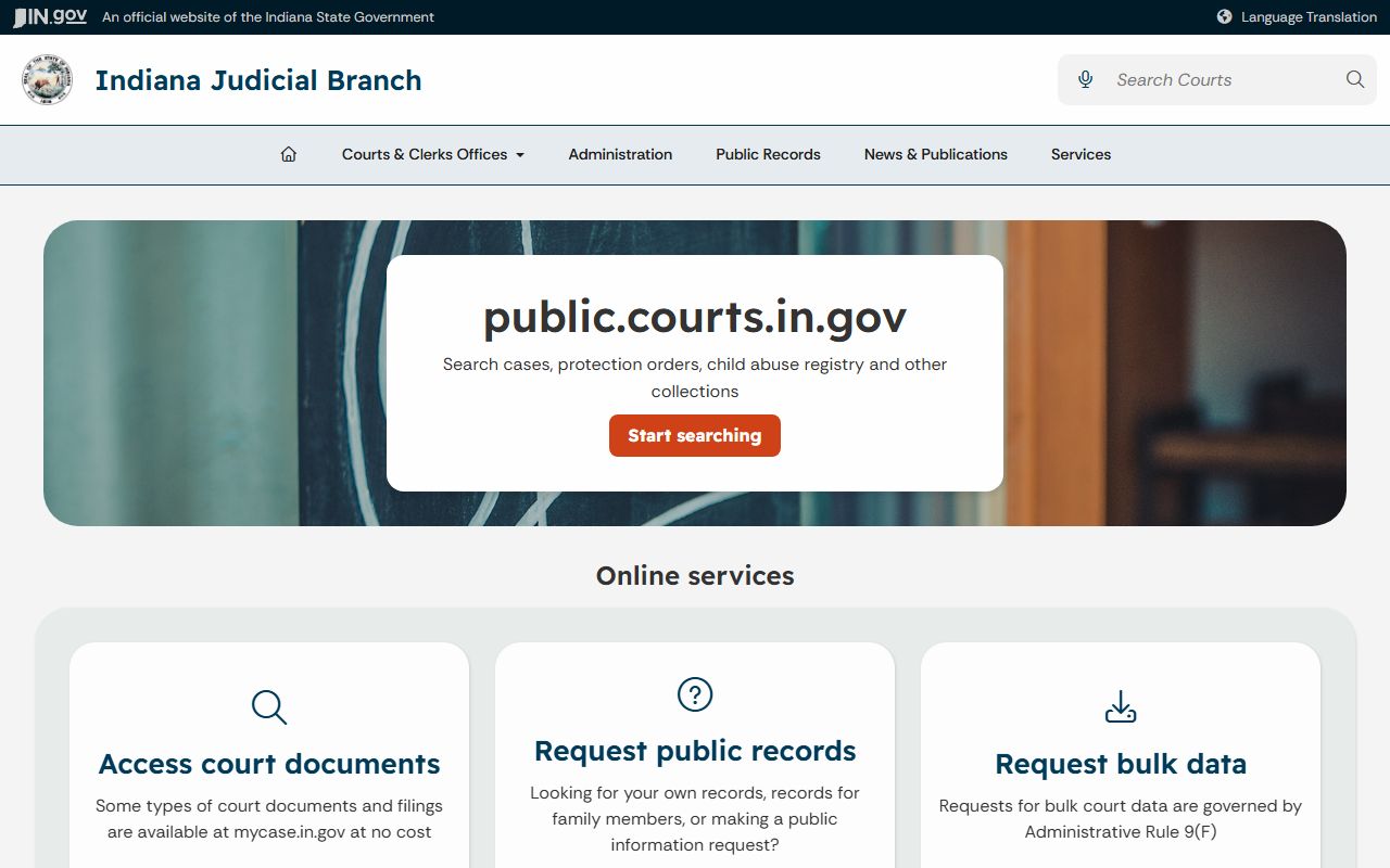 Henry County court records Indiana public records page