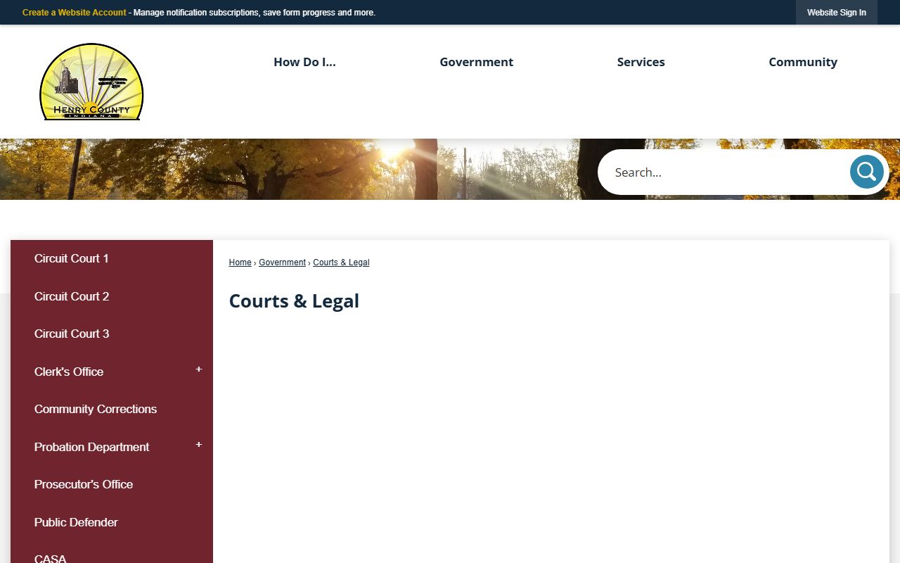 Henry County court records courts and legal page