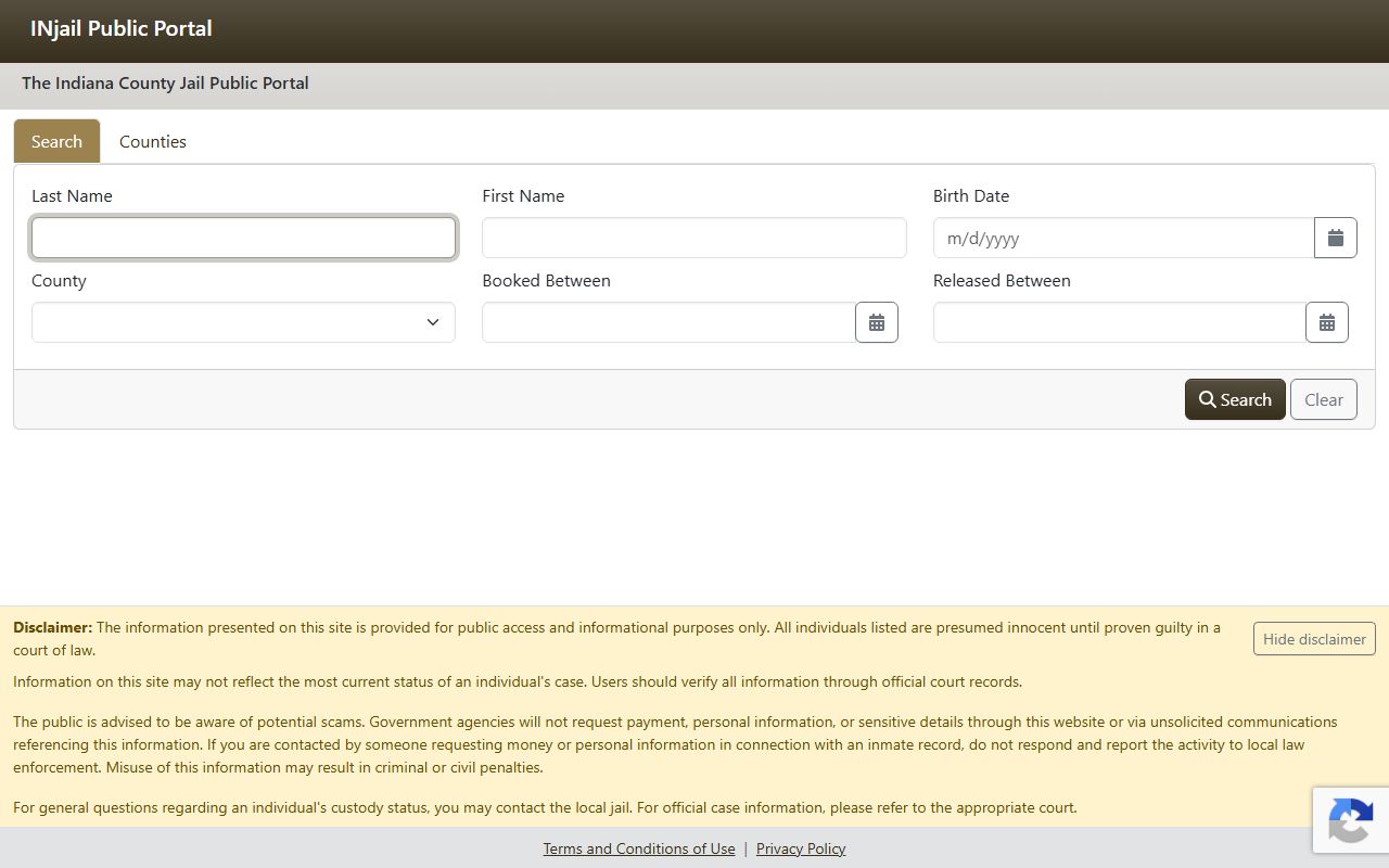 Henry County inmate records Indiana County Jail Public Portal